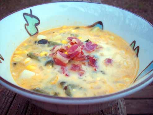 Spicy Corn & Scallop Chowder