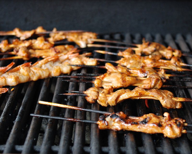 Yucatan Chicken and Shrimp Skewers