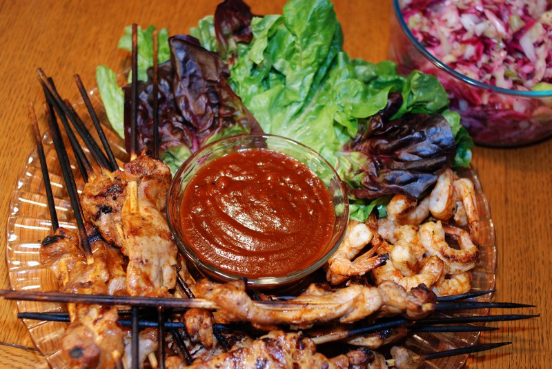 Yucatan Chicken and Shrimp Skewers