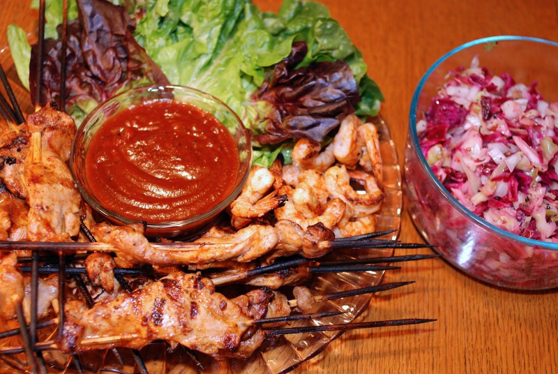 Yucatan Chicken and Shrimp Skewers