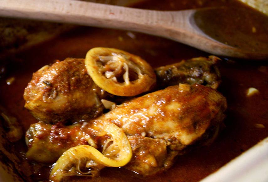 Moroccan Chicken “Tagine” with Orange-Almond Couscous