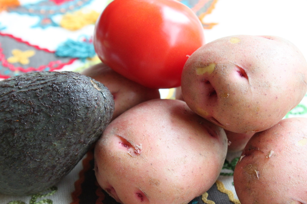 Potato salad, mostly cobbed