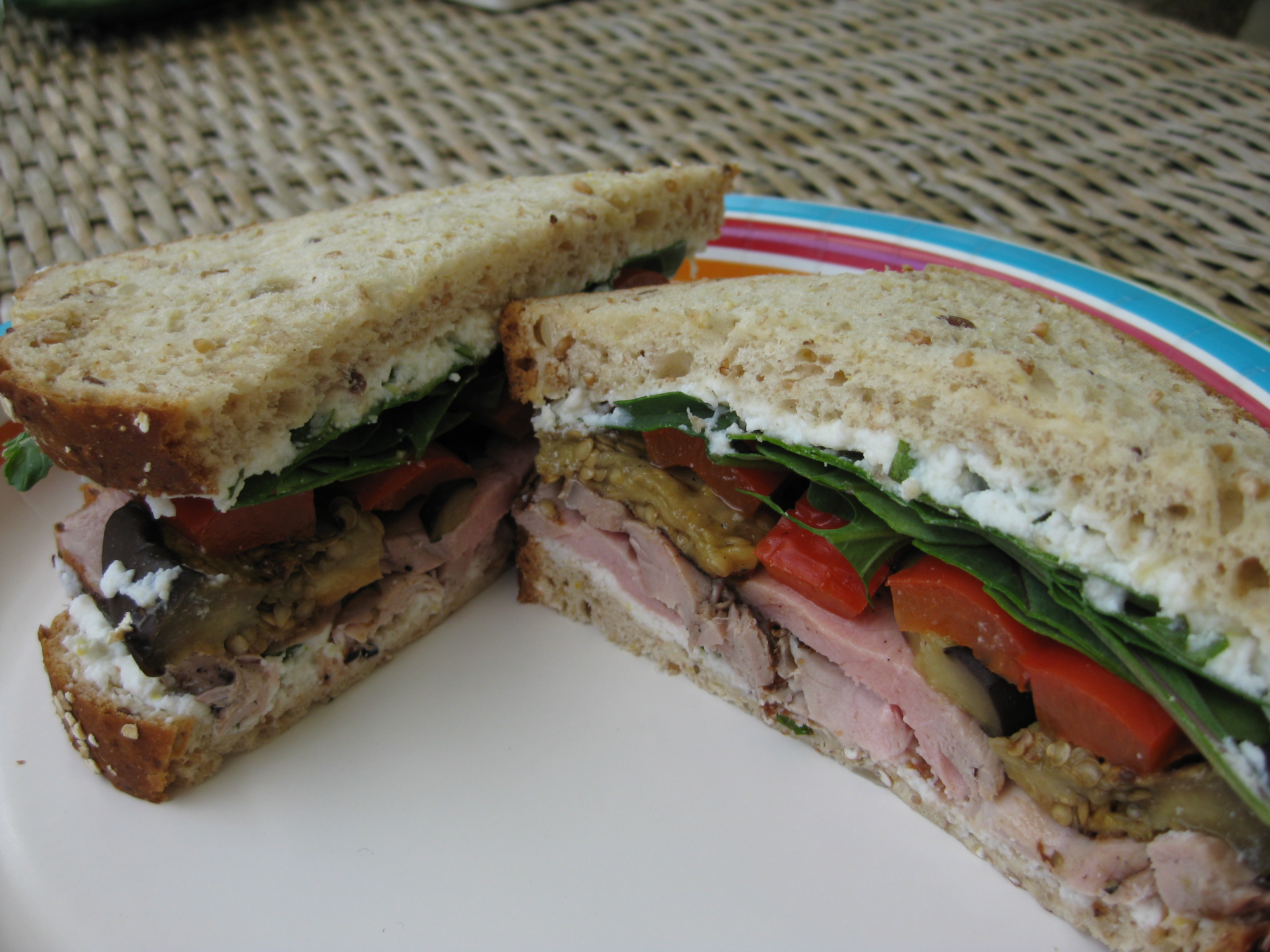 Grilled Pork And Veggies Sammich