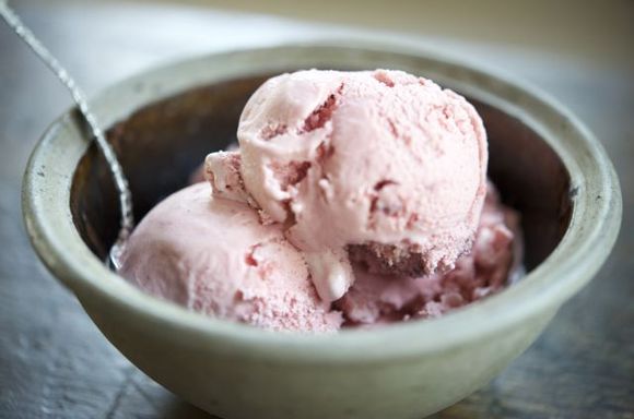 Strawberry-Fennel Ice Cream