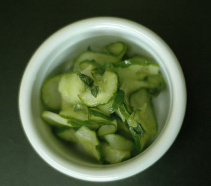 Quick Cucumber and Shiso Pickles