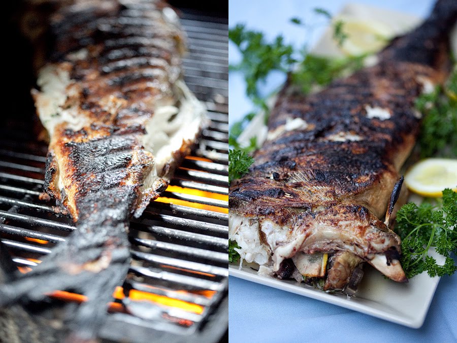Grilled Haddock Stuffed with Lemon and Herbs
