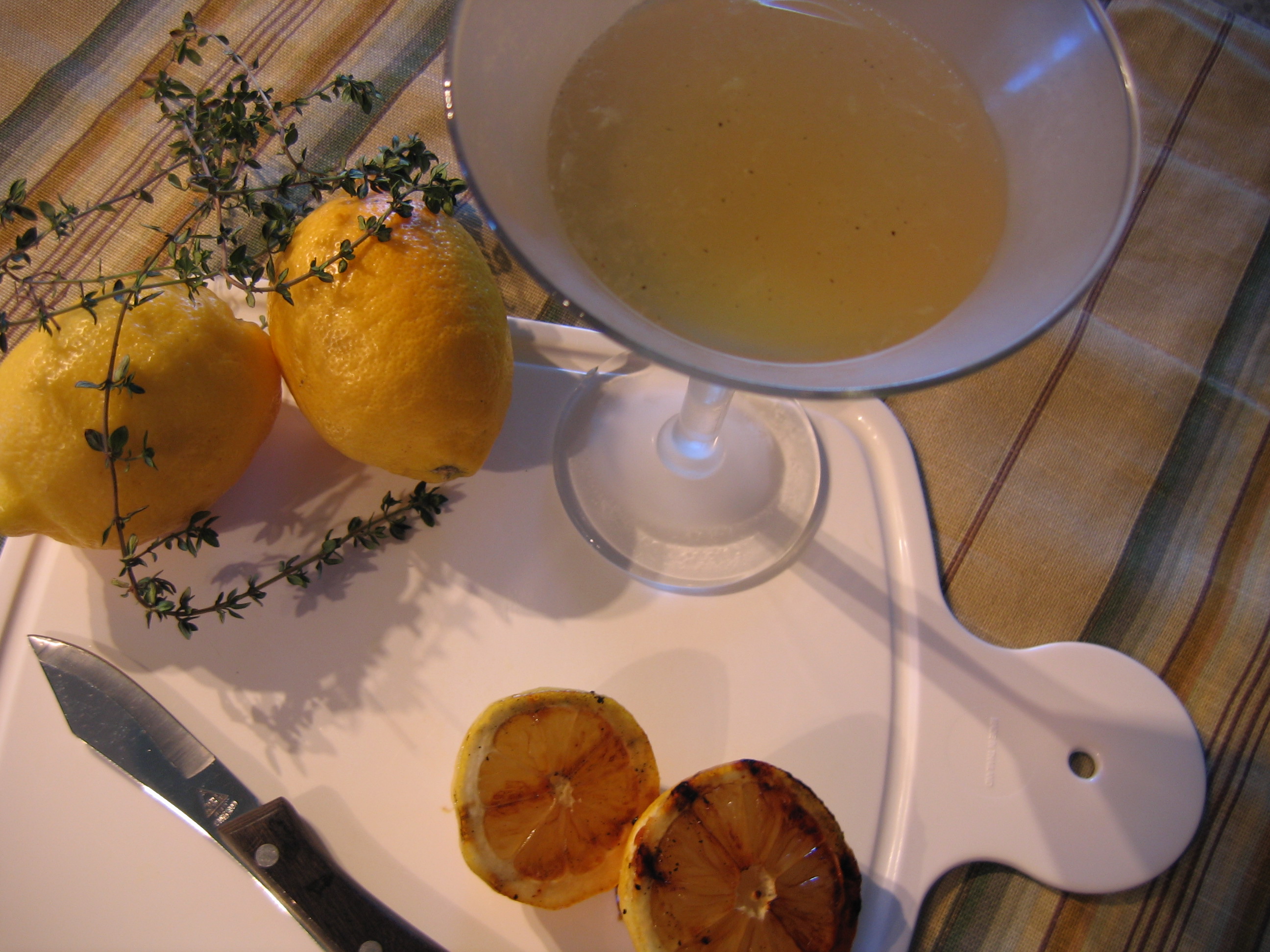 Thyme for a "Grilled" Lemon Martini