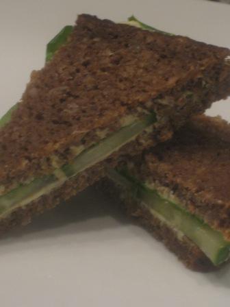 Curried cream cheese and cucumber tea sandwiches