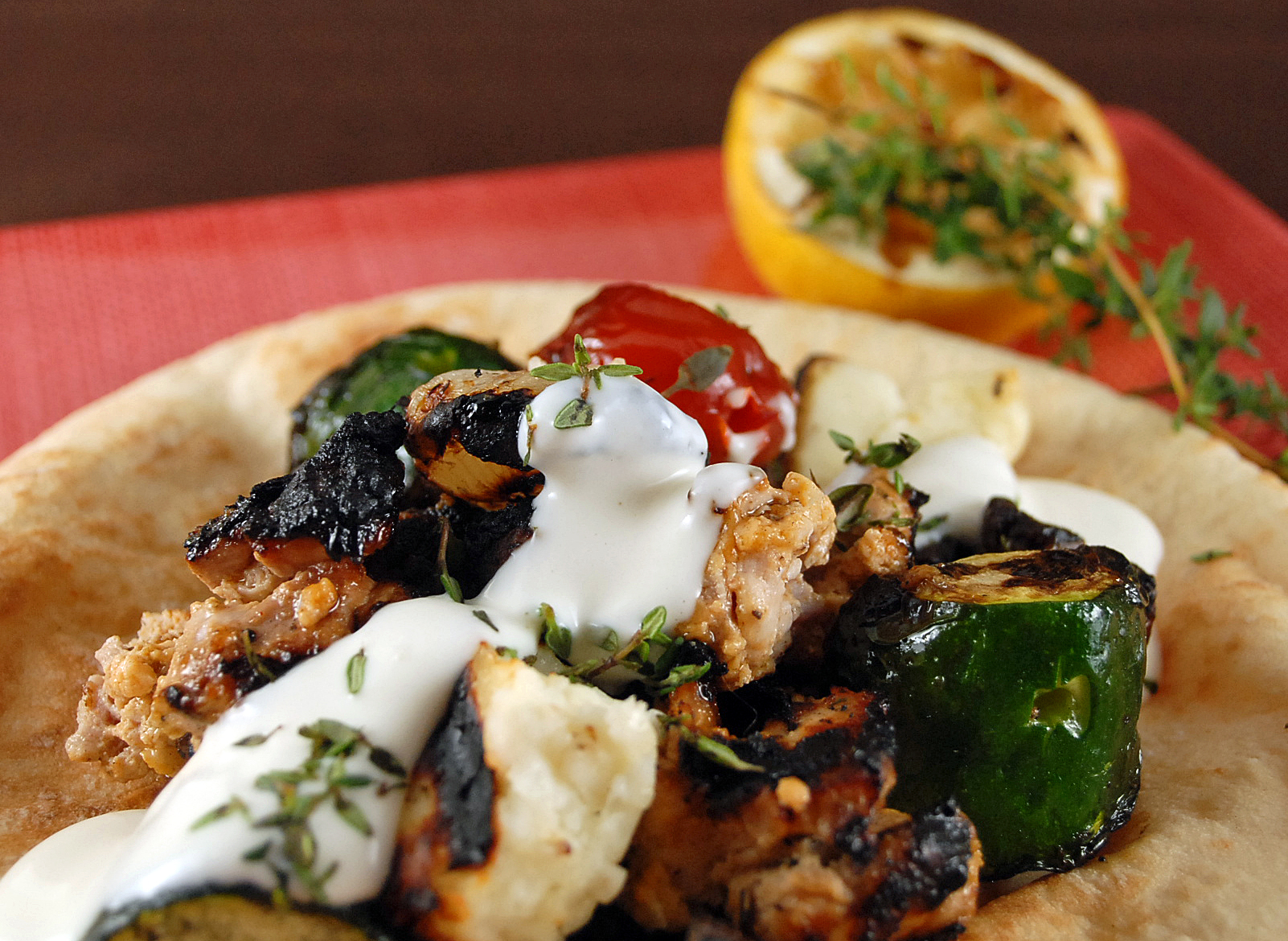 Shish Taouk with Toum (Garlic Sauce)