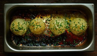 Rosemary Baked Onions with Alfredo Sauce