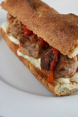 Chicken Meatball Sub with Gobs of Fresh Mozzarella