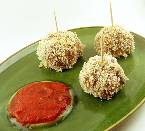 Chicken Parm Bites Stuffed with Mozzarella
