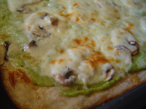 Two-Cheese Broccoli Pesto Flatbread