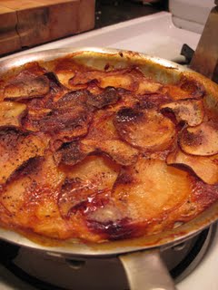 Bay-scented potato gratin