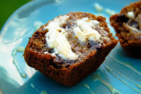 Ancho Honey Chocolate Chip Bran Muffins