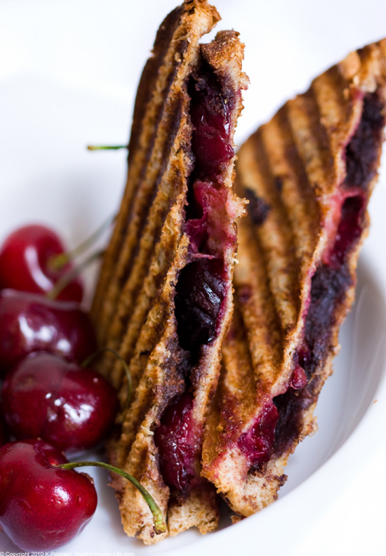 Smashed Chocolate Cherry Panini