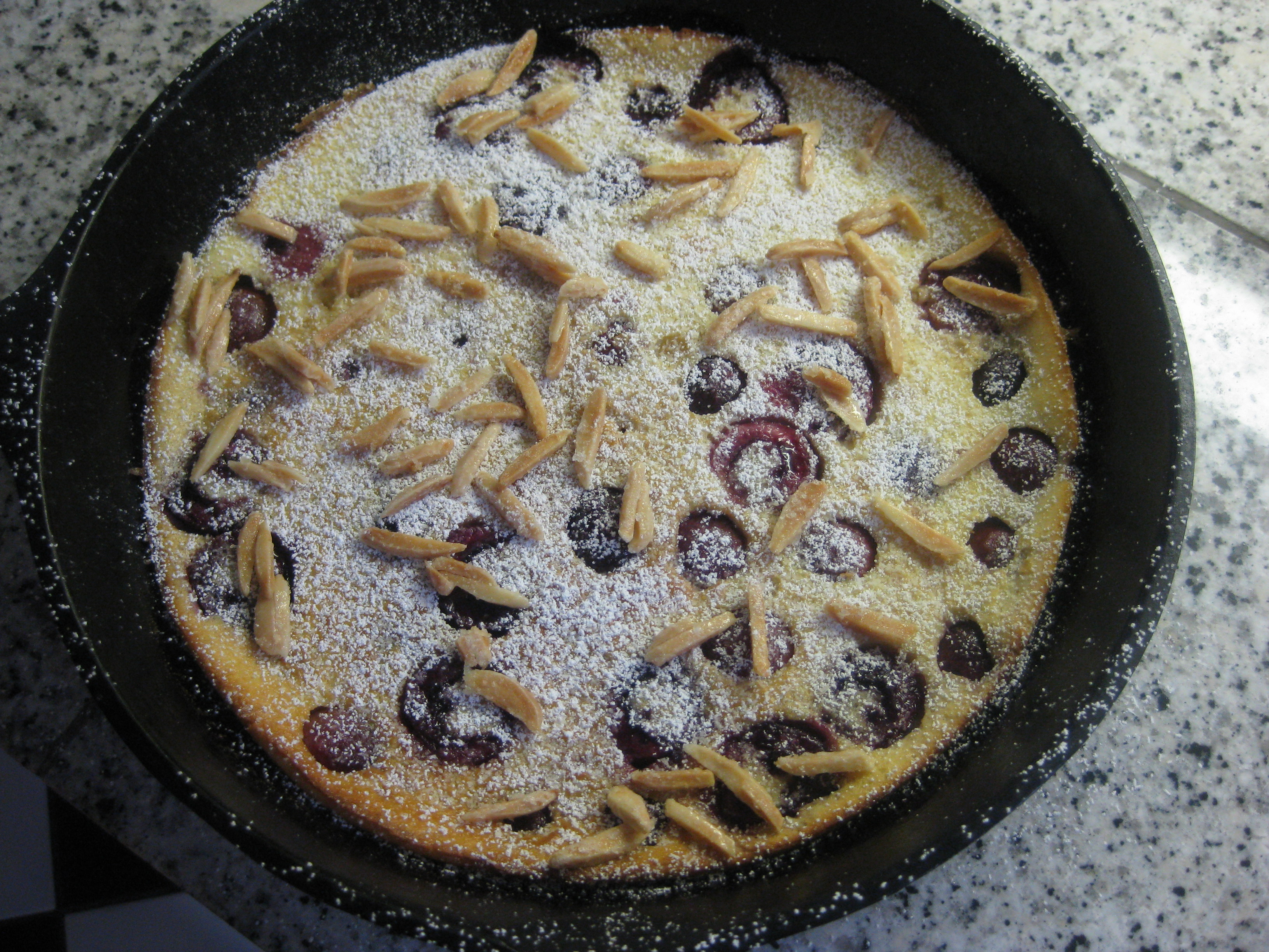 Cherry and almond clafoutis