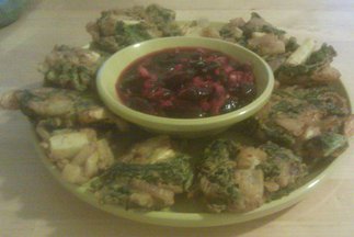 Vegetable Pakoras with Cherry Chutney