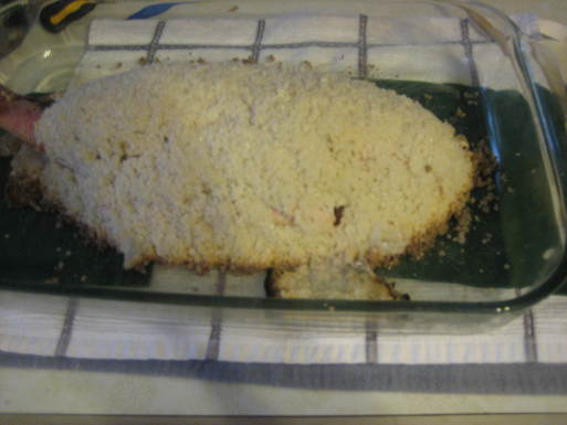 Whole Baked Fish in Sea Salt with Parsley Gremolata