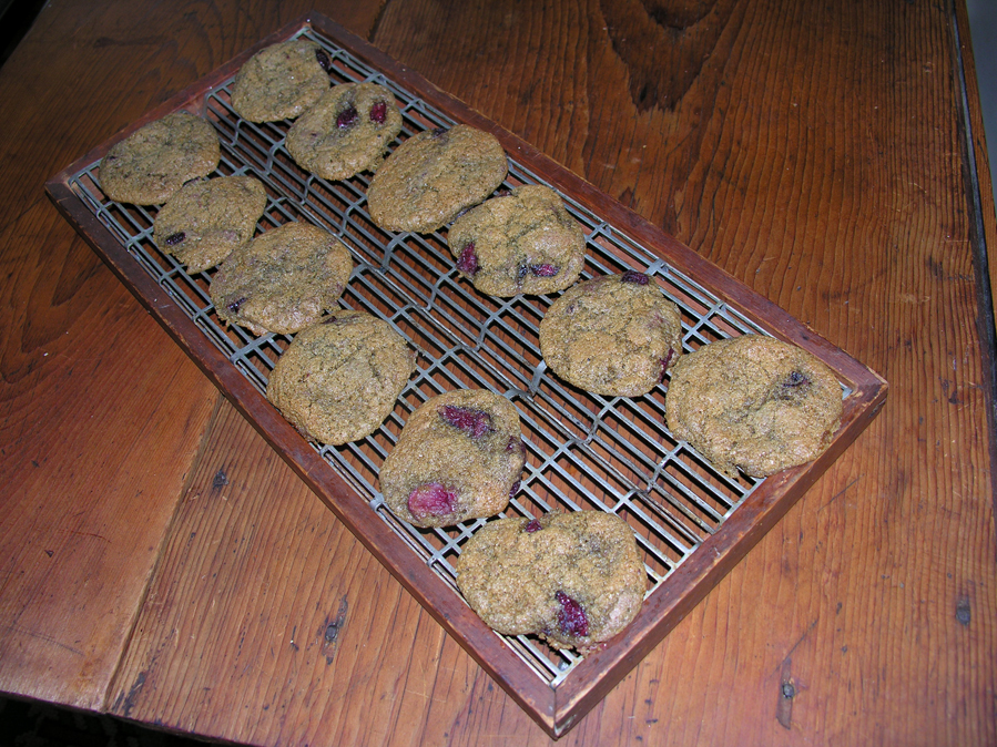 "Pfeffernusse" or  peppernut cookies with cranberries