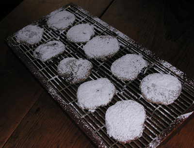 "Pfeffernusse" or  peppernut cookies with cranberries