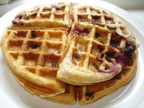Cherry Almond Waffles