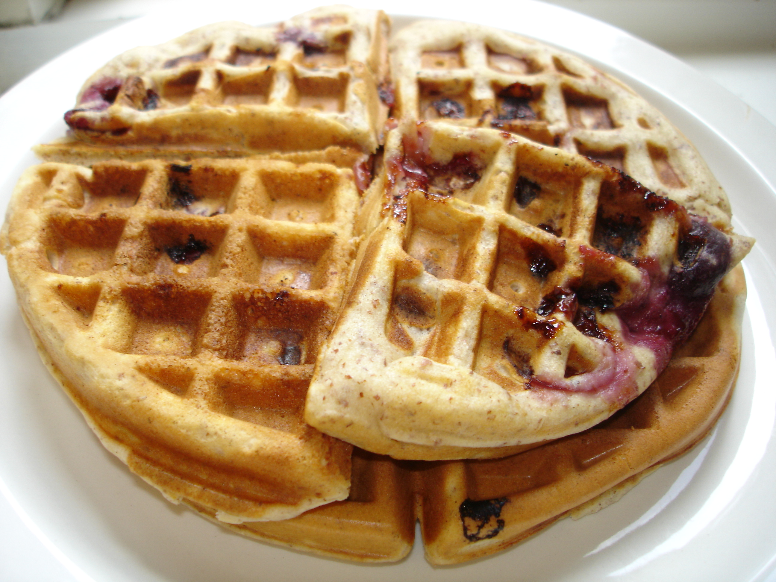 Cherry Almond Waffles