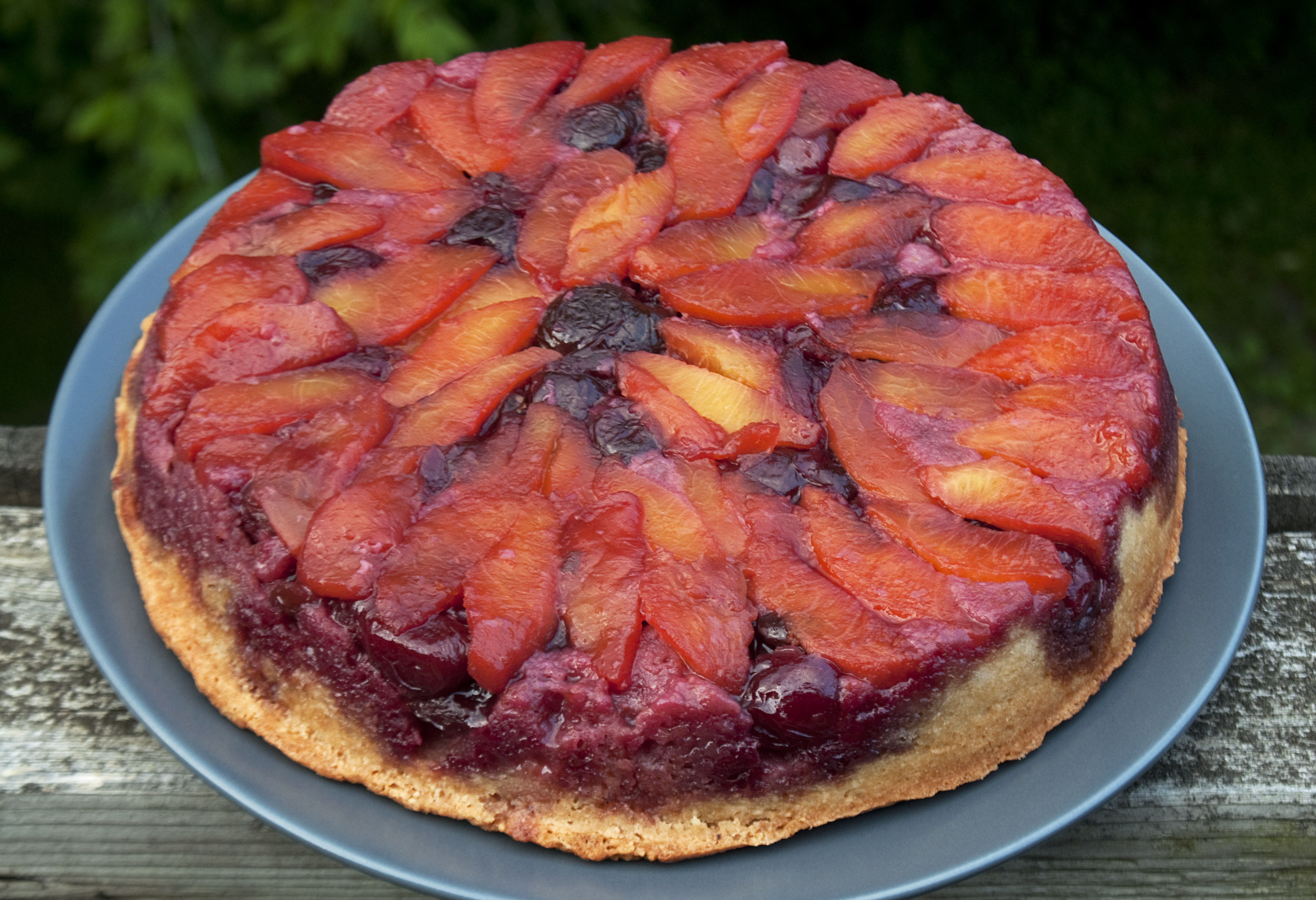 Peach-Cherry Almond Torte