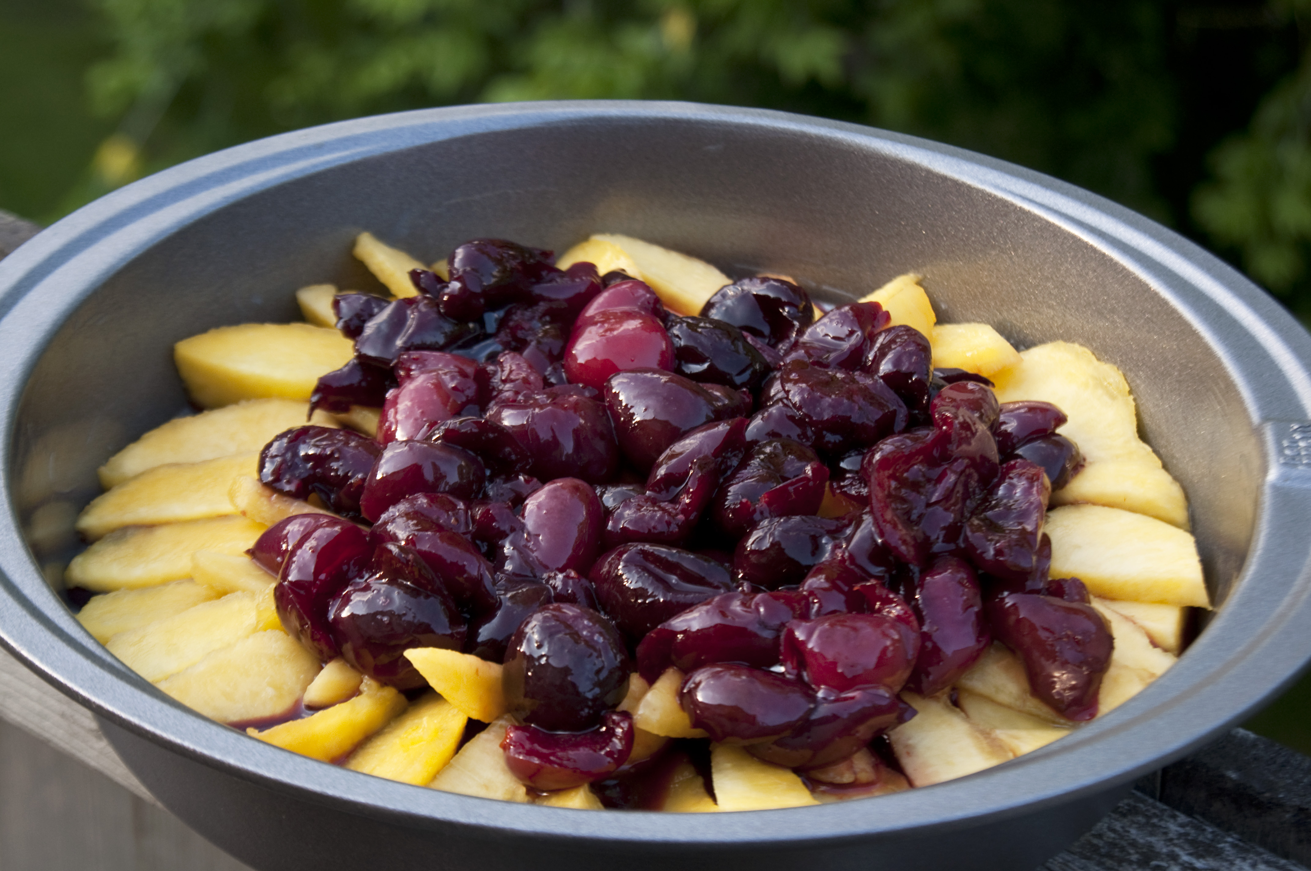Peach-Cherry Almond Torte