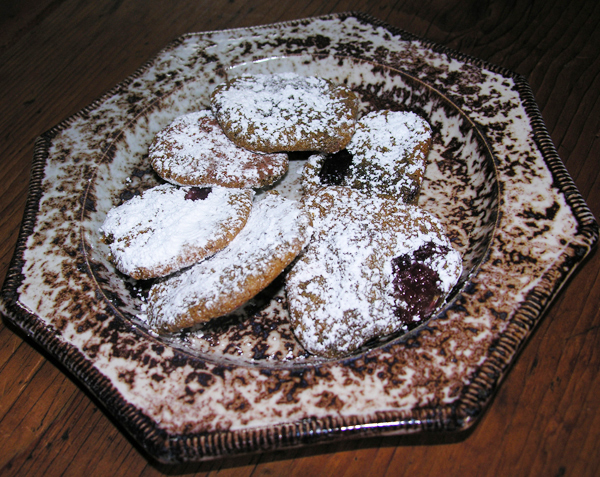 "Pfeffernusse" or  peppernut cookies with cranberries