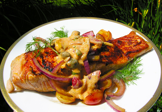  A cool cherry paprikash sauce for salmon