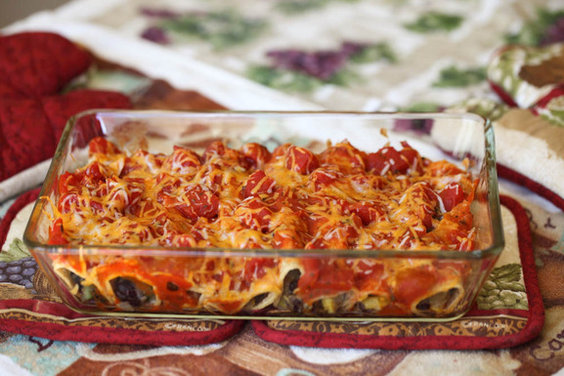 Summer Squash Enchiladas