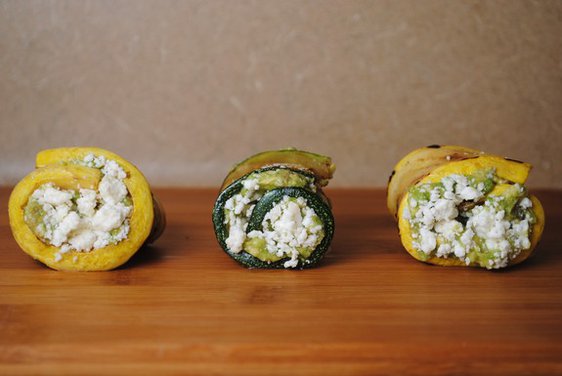 Honey Balsamic Grilled Zucchini with Avocado and Feta
