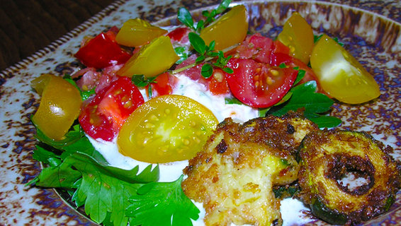 Fun with zucchini fries: stars and stripes