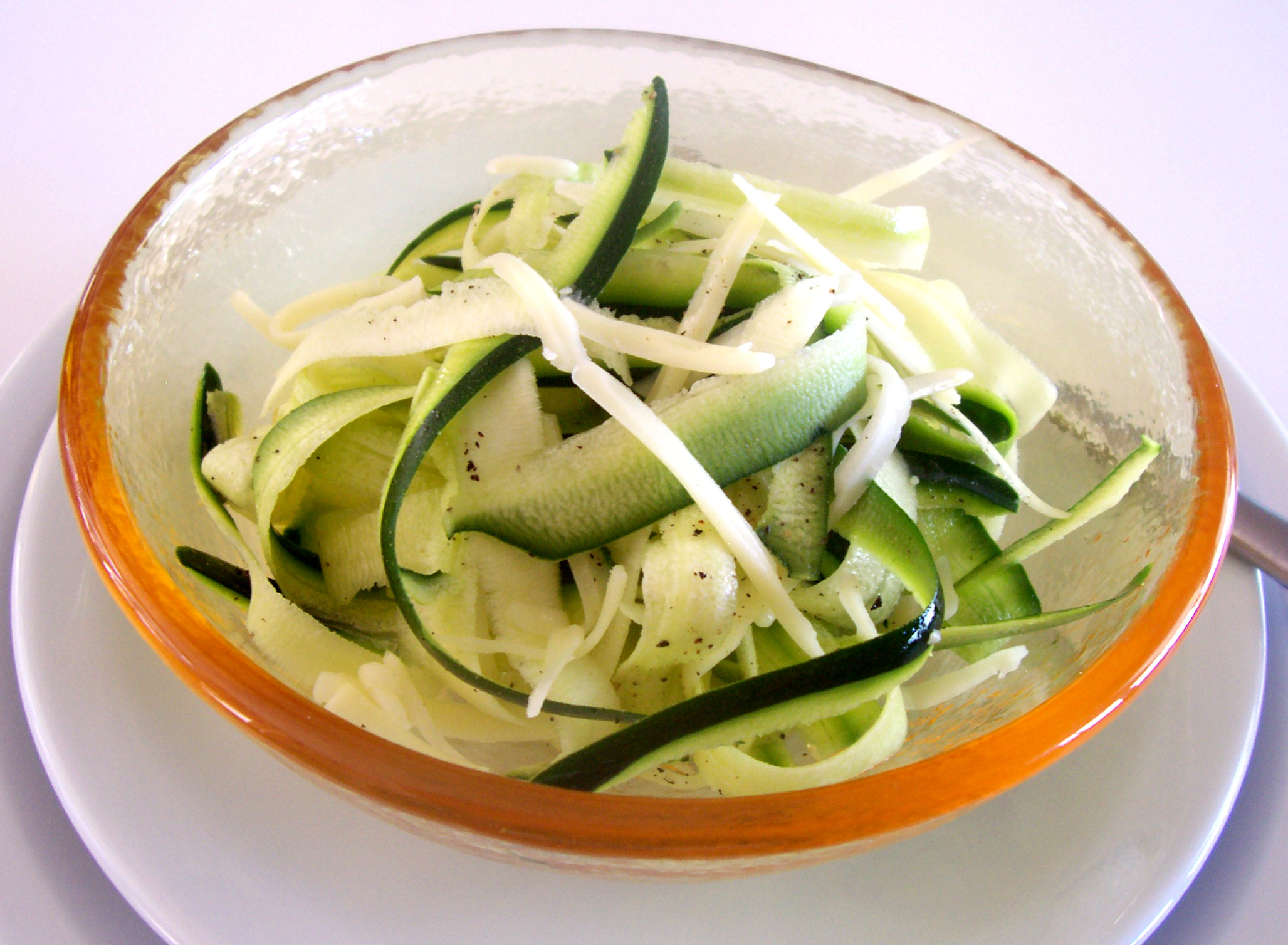 Zucchini and Pecorino Salad with Truffle Oil