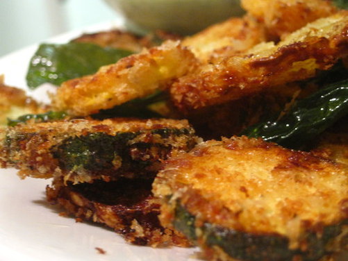 Parmesan-Panko Fried Summer Squash with Buttermilk Ranch