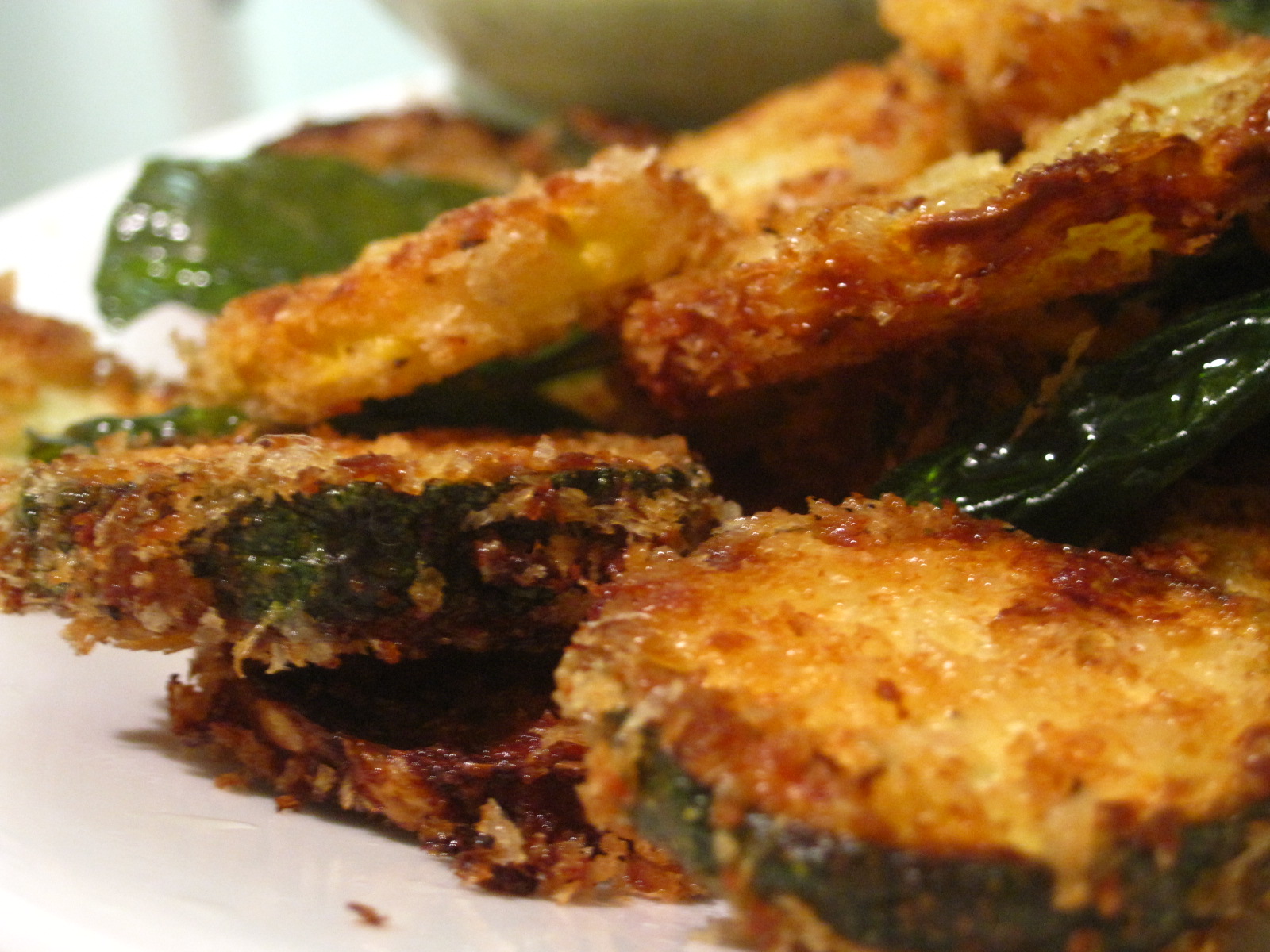 Parmesan-Panko Fried Summer Squash with Buttermilk Ranch