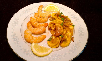 Lemon Yellow Squash with Shrimp