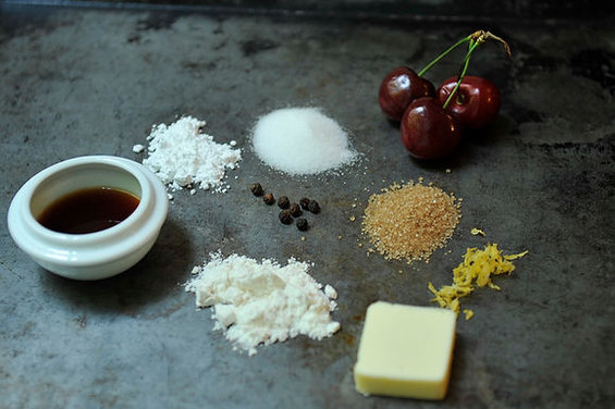 Cherry Jam with Lemon-Pepper Shortbread