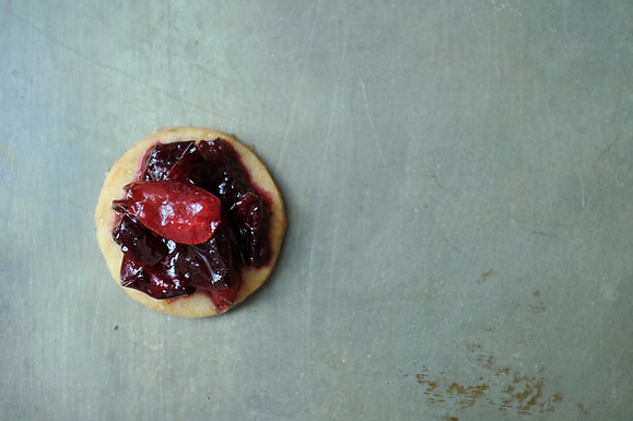 Cherry Jam with Lemon-Pepper Shortbread