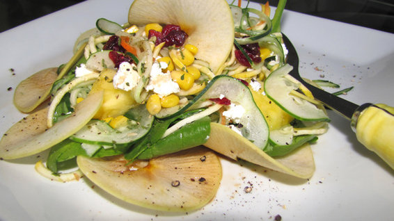 Spiral Squash and Zucchini Salad Explosion