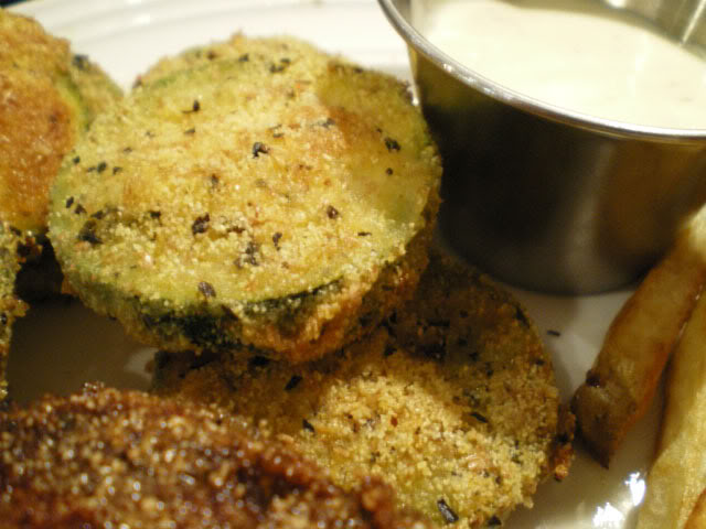 Rosemary Cornmeal Crusted Zucchini with Grapefruit Aioli