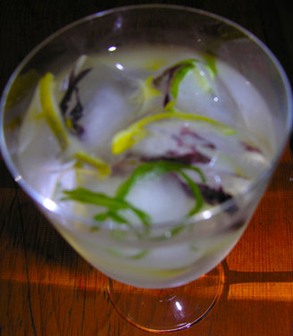 Herbal or citrus ice