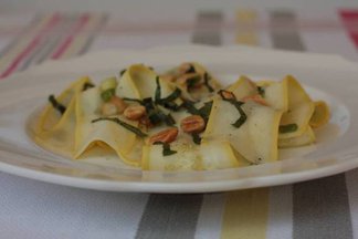 Summer Squash Ribbons with Thai Basil and Peanuts