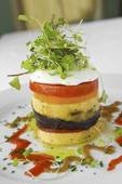 Lobster and Creamy Basil Custard Timbale