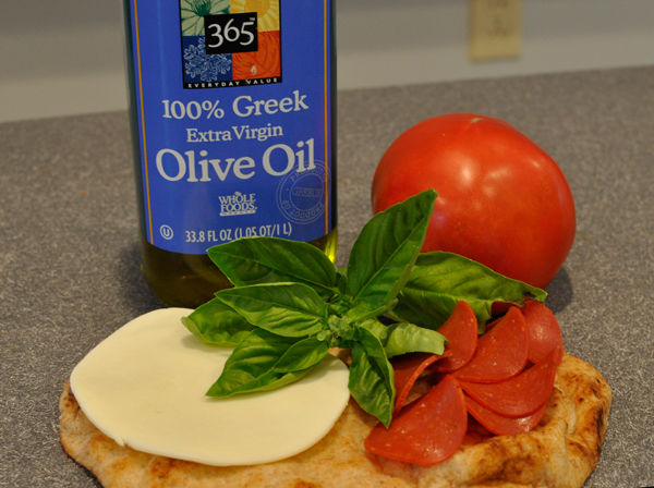 Pepperoni & Basil Pizza