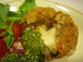 Fresh Basil Sausage Arancini