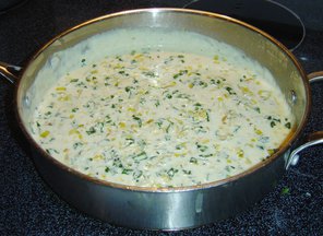 Lemon, Leek, and Basil Sauce (for seafood, chicken, or pasta)