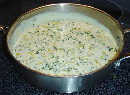 Lemon, Leek, and Basil Sauce (for seafood, chicken, or pasta)