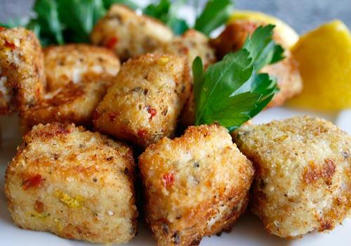 Crispy Parmesan Swordfish with Creamy Aioli Dipping Sauce